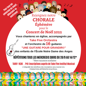 Rejoignez notre Chorale Éphémère pour le Concert de Noël 2022!