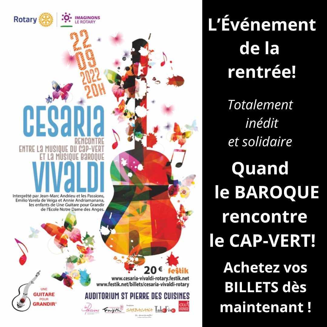 Affiche concert Cesaria Vivaldi 22 septembre 2022